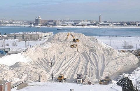 Boston’s tower of filthy snow finally melts away