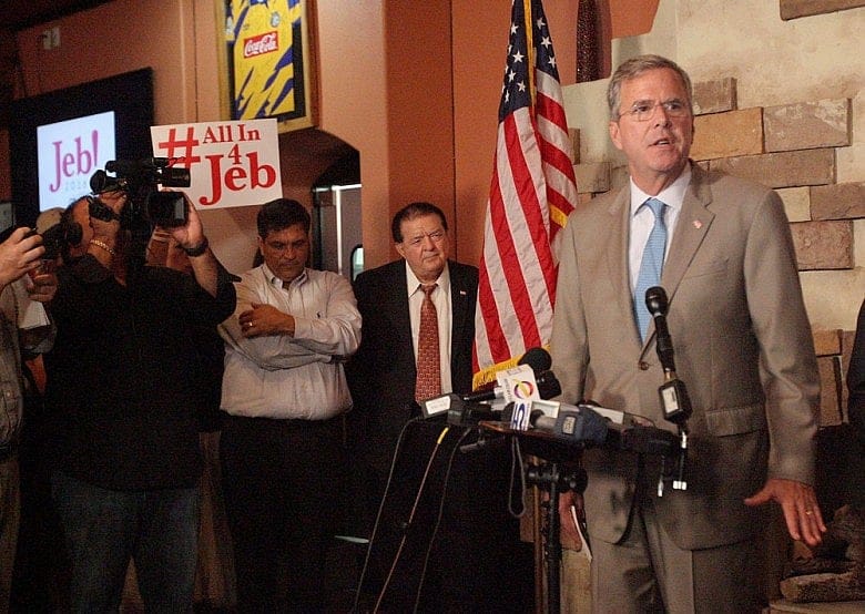 Bush, at Mexican border, denounces Trump’s immigration plan