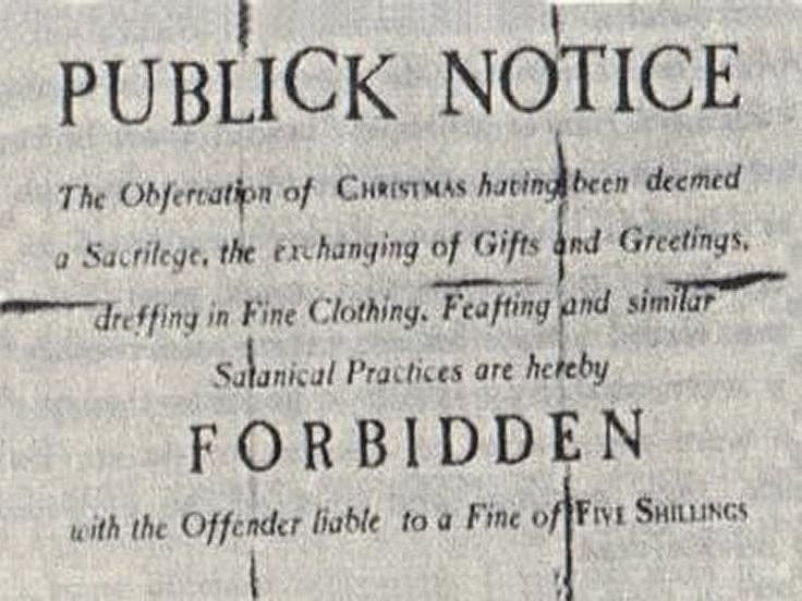 Christmas banned in Boston!