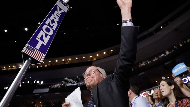 Some Sanders delegates walk out after Clinton nominated