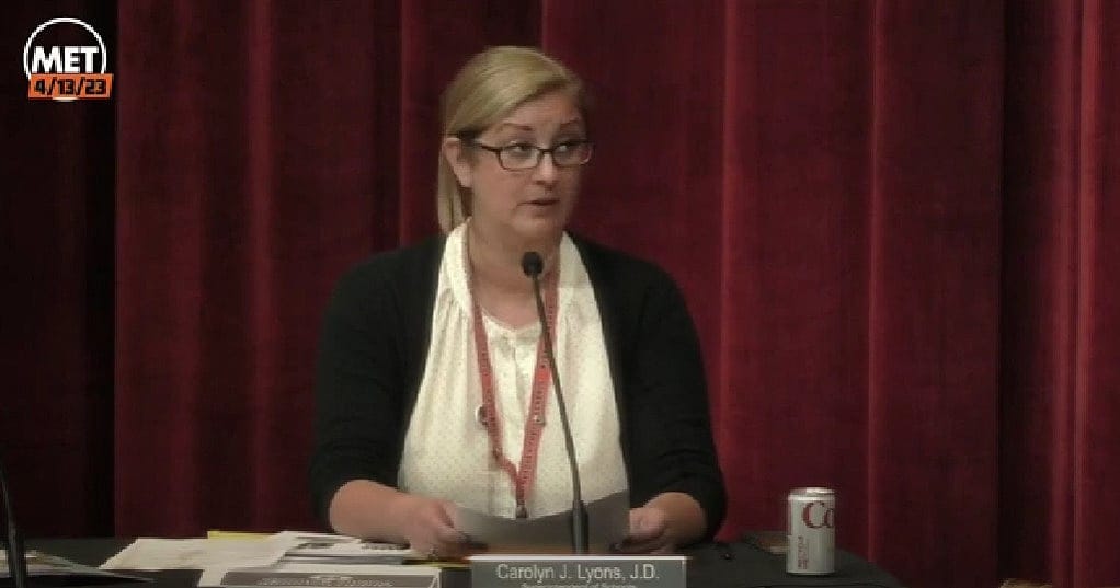 Transcript of Remarks By Middleborough Superintendent Carolyn Lyons During Middleborough School Committee Meeting On Thursday, April 13