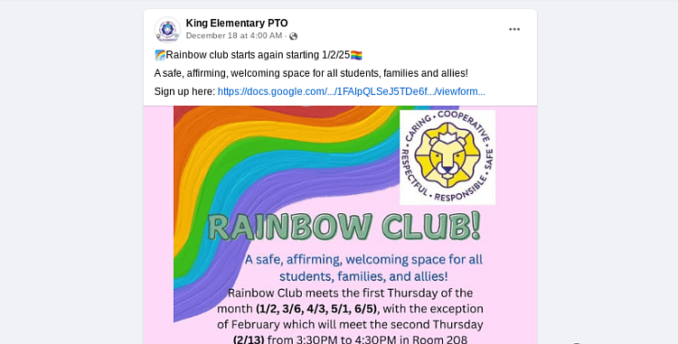 Framingham Elementary School Launches After-School LGBT Rainbow Club