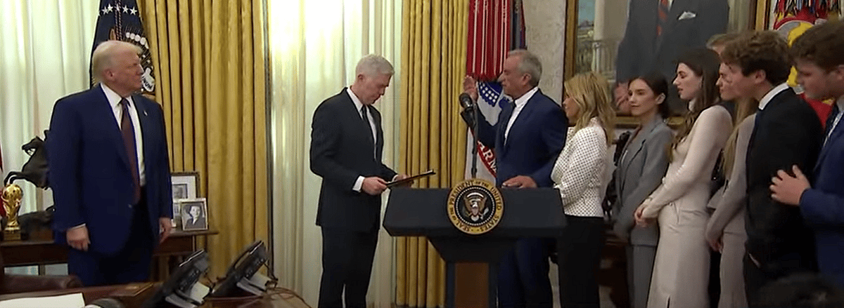 RFK Jr. Calls Trump ‘Pivotal Figure’ At Swearing-In As New U.S. Secretary of Health and Human Services