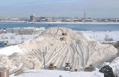 Boston’s tower of filthy snow finally melts away