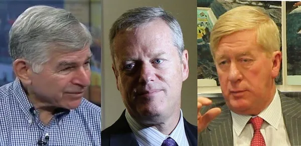 Baker hears rail link pitches from Dukakis, Weld