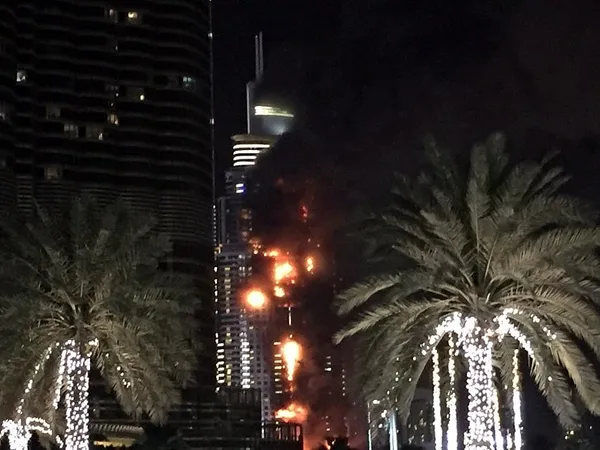 Dubai skyscraper blaze creates towering inferno