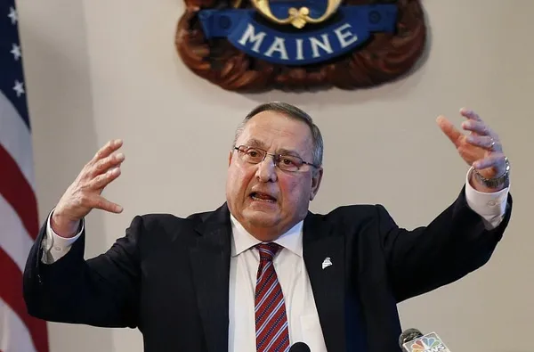 Guillotine drug dealers in public, Maine’s LePage jokes