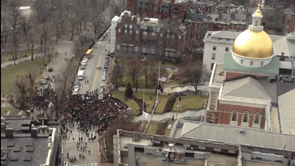Hub students protest budget gap as Walsh testifies on charters