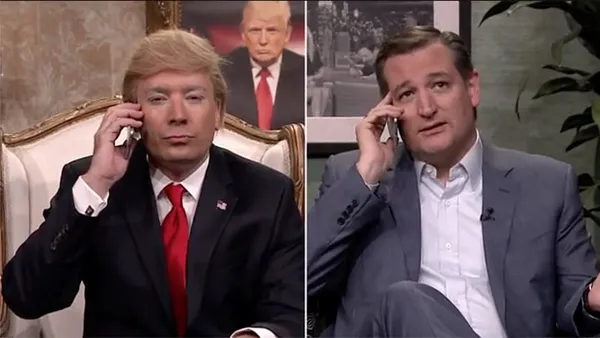 Jimmy Fallon channels Trump in interview with Ted Cruz