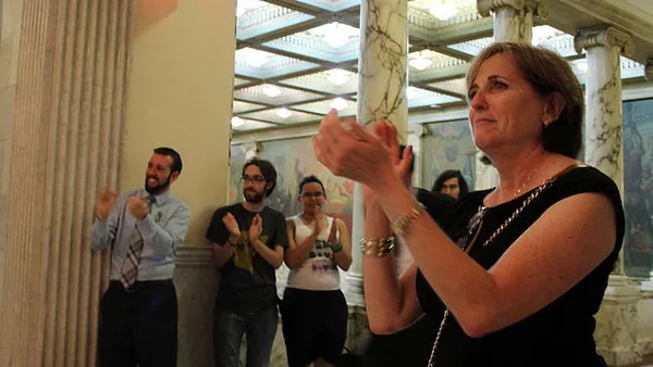 ‘Bathroom bill’ completes long trip to Baker’s desk