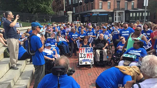Disabled, caregivers rally against hours cap