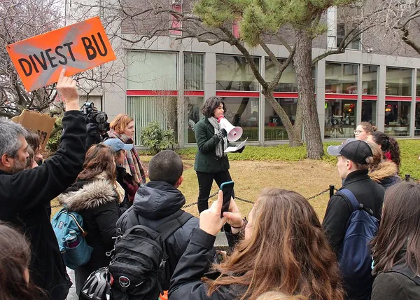 Boston University Student Activists Protest Trump, BU Fossil Fuel Holdings