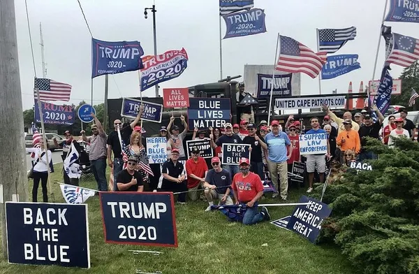 United Cape Patriots Hold Pro-Police ‘Back Our Blue’ Standout at Bourne Rotary