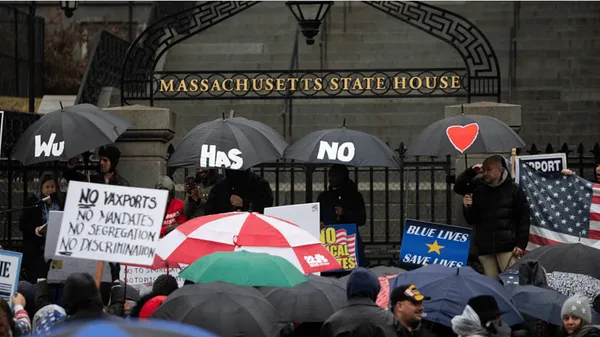 Public Safety Employees Rally Against Boston Mayor’s Vaccine Mandate
