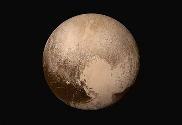 Pluto conditions: hazy with flowing ice