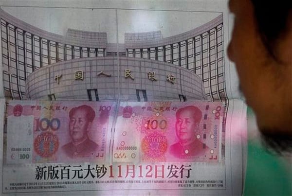 China’s currency sees historic slide