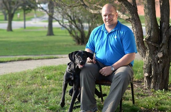 After vet felled by PTSD, service dog Honor aids family now