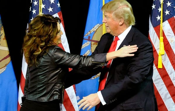 Trump touts “a good day” after Palin endorsement