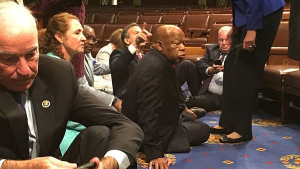 Rebellious Democrats disrupt House, stage protest