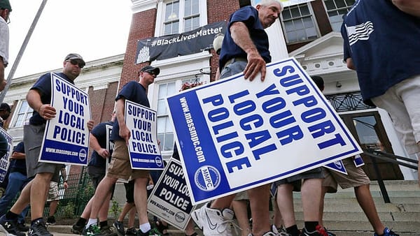 Police rally as Somerville mayor says Black Lives Matter banner stays