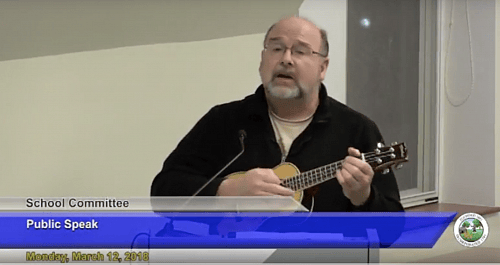 Ukulele Songster Leads To Walkout by School Committee Members