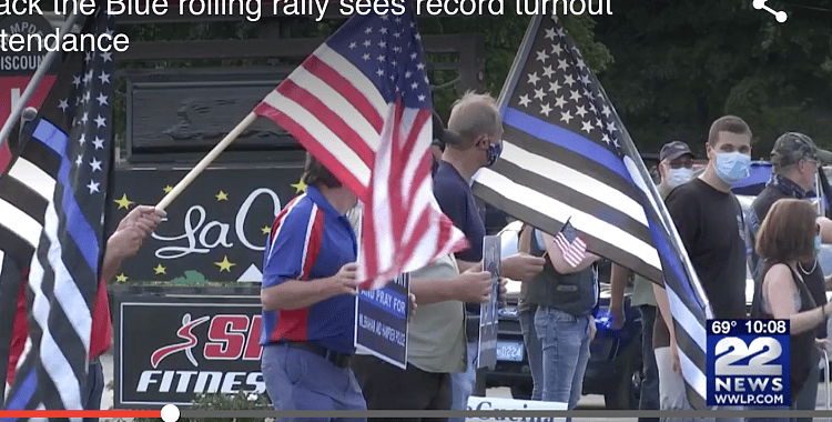 Back the Blue Rolling Rally in Western Massachusetts Draws Crowds
