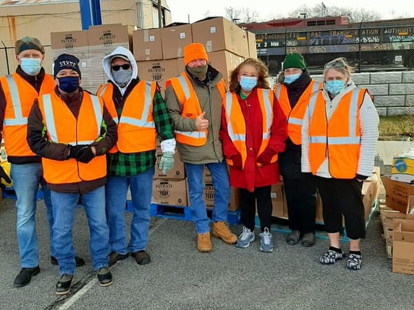 United Cape Patriots Giving Back By Volunteering To Distribute Food To Veterans