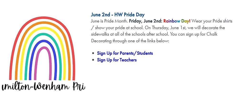 Wenham School District Hosts ‘Rainbow Day,’ Organizes Students In Pride Chalking